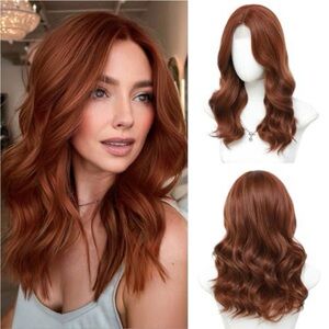Auburn Wavy Hair Wig
